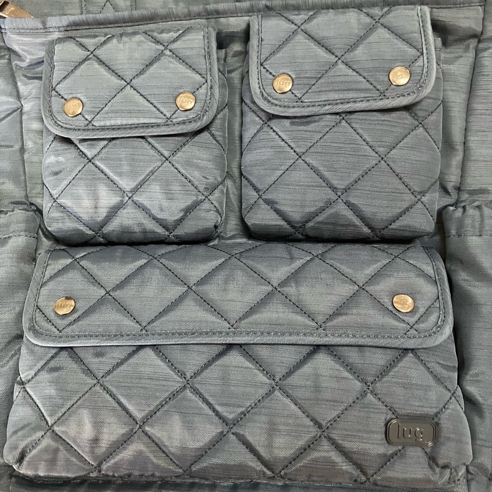 Stylish LUG Blue Quilted Women's Bag - Picture 5 of 9